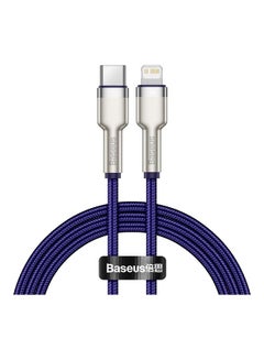 Buy USB C to Lightning Fast Charging Data Transfer Cable PD 20W Cafule Series Power Delivery for iPhone 14/14 Pro/13 Pro/13 Pro Max/13/13 mini, iPad 9, 12 mini/12/12 Pro, 1M Purple in UAE