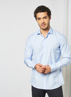 Buy Slim Fit Shirt Blue in Saudi Arabia