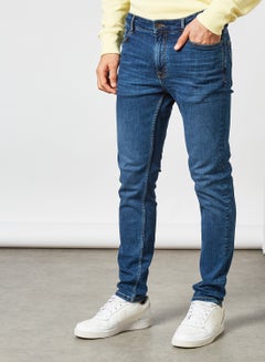Buy Skinny Fit Jeans Dark Blue in Saudi Arabia