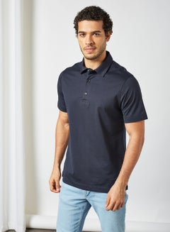 Buy Basic Polo T-Shirt Blue in Saudi Arabia