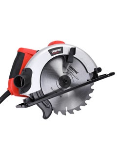 Buy Geepas 1200W Circular Saw With High Speed And 185mm Saw Blades- Multi-Purpose  Blade 65mm Cutting Depth,Depth & Angle Adjustment | Ideal for Wood, Mild Steel, Plastic & More Silver/Black/Red in UAE