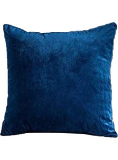 Buy Velvet Decorative Filled Cushion Blue in Saudi Arabia