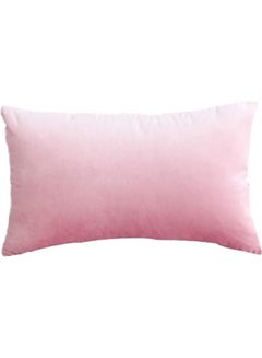 Buy Simple Velvet Decorative Pillow Pink in Saudi Arabia