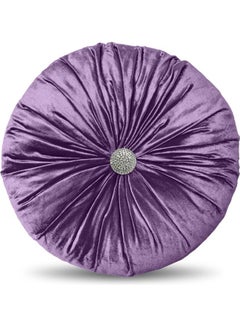 Buy 1-Piece Velvet Decorative Filled Cushion Purple in Saudi Arabia