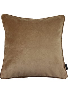 Buy Velvet Decorative Cushion Beige in Saudi Arabia