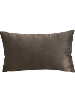 Buy Simple Velvet Decorative Pillow Brown in Saudi Arabia