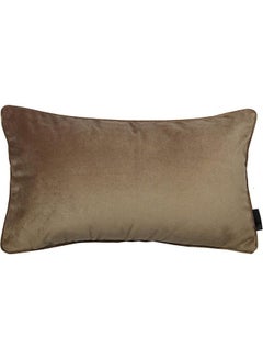 Buy Velvet Decorative Filled Cushion Brown in Saudi Arabia