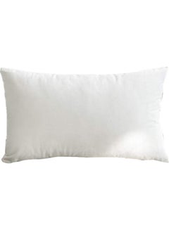 Buy Velvet Decorative Filled Cushion White in Saudi Arabia