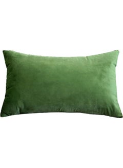 Buy Velvet Decorative Filled Cushion Green in Saudi Arabia