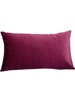 Buy Velvet Decorative Filled Cushion Red in Saudi Arabia