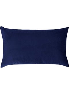 Buy Simple Velvet Decorative Pillow Blue in Saudi Arabia