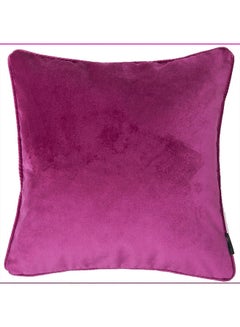 Buy Soft And Comfortable Velvet Decorative Cushion Pink in Saudi Arabia