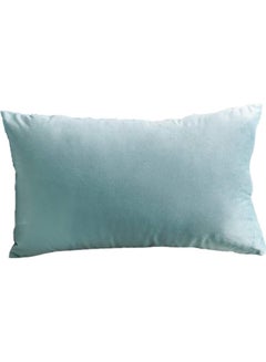 Buy Simple Velvet Decorative Pillow Blue in Saudi Arabia