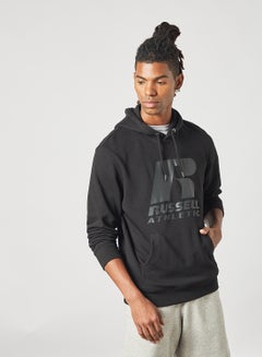 Buy Logo Print Hoodie Black in UAE