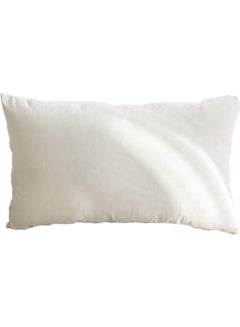 Buy Simple Velvet Decorative Pillow White in Saudi Arabia