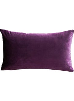 Buy Velvet Decorative Filled Cushion Purple in Saudi Arabia