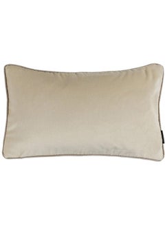 Buy Velvet Decorative Filled Cushion Beige in Saudi Arabia