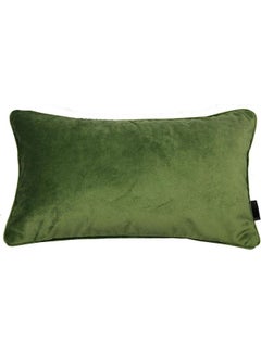 Buy Solid Velvet Decorative Cushion Green in Saudi Arabia