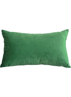 Buy Velvet Decorative Filled Cushion Green in Saudi Arabia