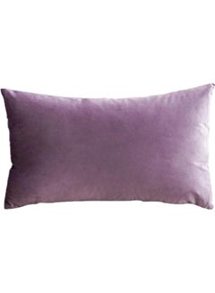 Buy Simple Velvet Decorative Pillow Purple in Saudi Arabia