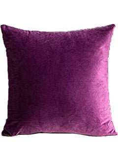 Buy 1-Piece Velvet Decorative Filled Cushion Purple in Saudi Arabia