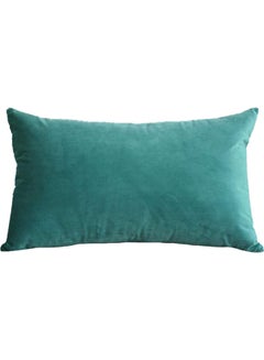 Buy Simple Velvet Decorative Pillow Green in Saudi Arabia