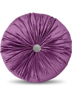 Buy 1-Piece Velvet Decorative Filled Cushion Purple in Saudi Arabia