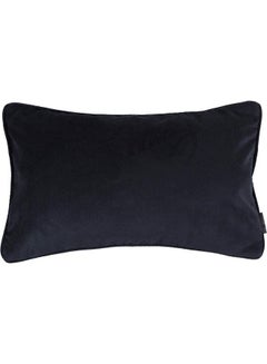 Buy Velvet Decorative Filled Cushion Black in Saudi Arabia