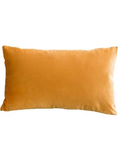 Buy Simple Velvet Decorative Pillow Gold in Saudi Arabia
