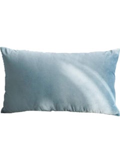 Buy Simple Velvet Decorative Pillow Blue in Saudi Arabia