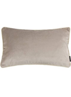 Buy Velvet Decorative Filled Cushion Beige in Saudi Arabia