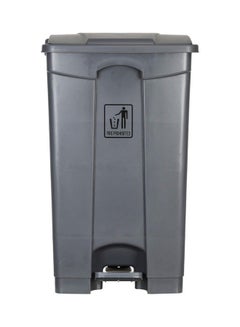 Buy Trash Bin With Pedal Grey 87Liters in Saudi Arabia