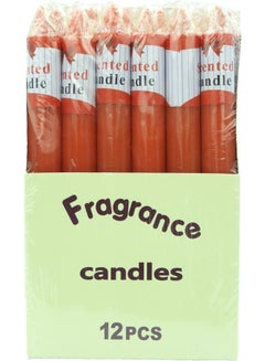 Buy 12-Piece Strawberry Scented Candle Red 20x12x4cm in UAE