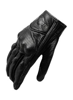 Buy Protective Leather Full Finger Gloves in UAE