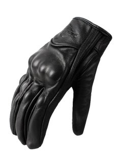 Buy Protective Leather Full Finger Gloves in UAE