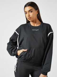 Buy Jersey Crew Neck Sweatshirt Black in UAE