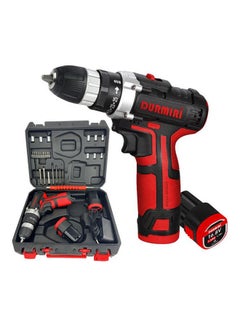 Buy 16 Volt  Hammer Drill With Extra Battery, Quick Base Charger And Accessories Black/Red in Egypt