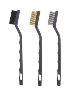 Buy Plastic Handle Wire Brushes Set 7Inch Multicolor in UAE