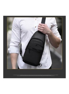 Buy Men Waterproof Chest Bag Shoulder Bag Travel Crossbody Black in Egypt