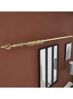 Buy Emily Adjustable Curtain Rod Gold 210-400cm in UAE