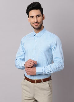 Buy Formal Collared Neck Shirt Arctic Blue in Saudi Arabia