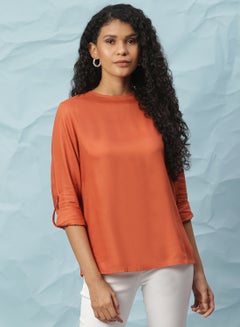 Buy Casual Top Dull Orange in Saudi Arabia