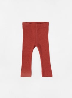 Buy Baby Ribbed Leggings Brown/Red in UAE