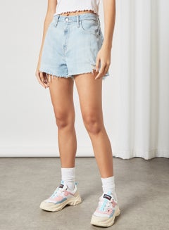 Buy Raw Hem Shorts Light Blue in Saudi Arabia