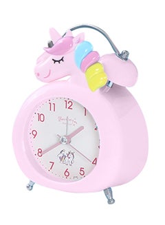 Buy Unicorn-Shape Twin Bell Alarm Clock Pink in Saudi Arabia