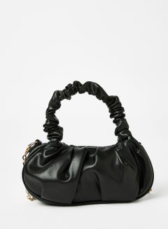 Buy Gathered Detail Crossbody Bag Black in Saudi Arabia