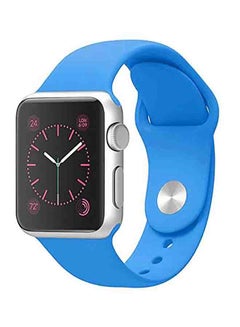 Buy Silicone Sport Replacement Band For Apple iWatch Series 6/SE/5/4/3/2/1 44-42mm Blue in UAE