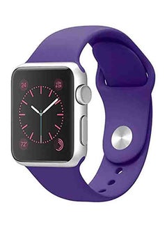 Buy Silicone Sport Replacement Band For Apple iWatch Series 6/SE/5/4/3/2/1 40-38mm Deep Purple in UAE