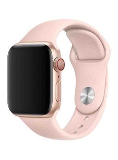 Buy Silicone Sport Replacement Band For Apple iWatch Series 6/SE/5/4/3/2/1 40-38mm Vintage Rose in UAE