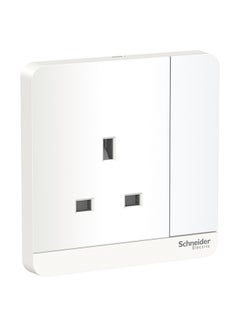 Buy 13A & 250V 1 Gang Single Switch Socket White 3.17cm in UAE